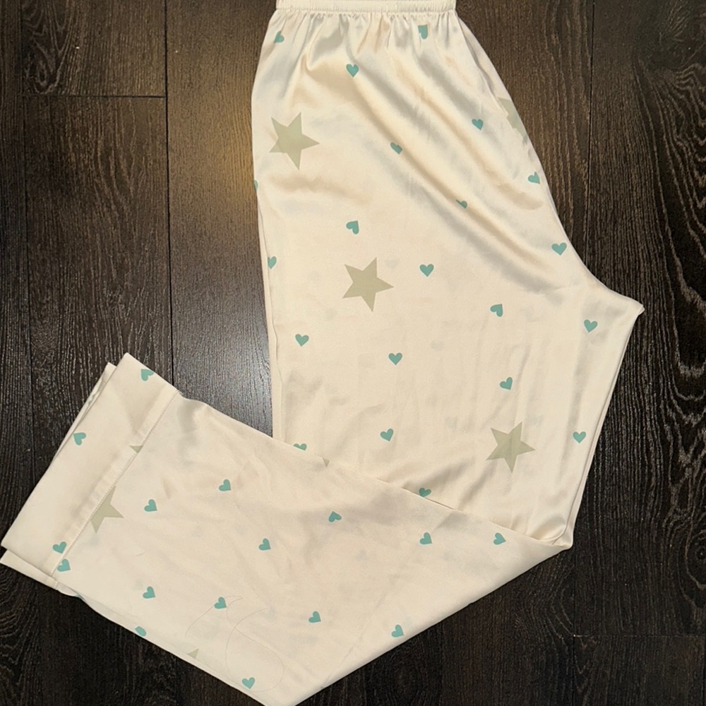 Star and Heart Print Pajama Pants